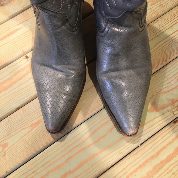 Vintage grey cowboy boots - women’s size 8.5 - Picture 4 of 11